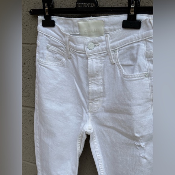 MOTHER White Denim Jeans the flirt ankle crew - Sz:24 - Picture 4 of 13